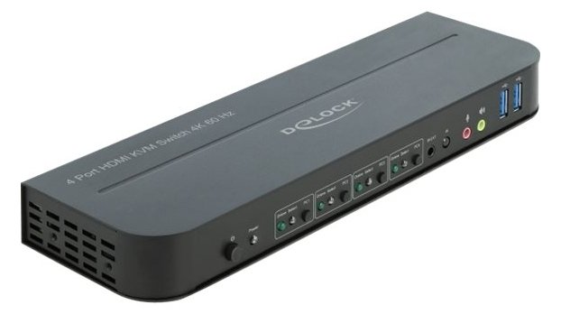 Delock KVM-/Audio-Switch - 4 x KVM/Audio - 1 lokaler Benutzer