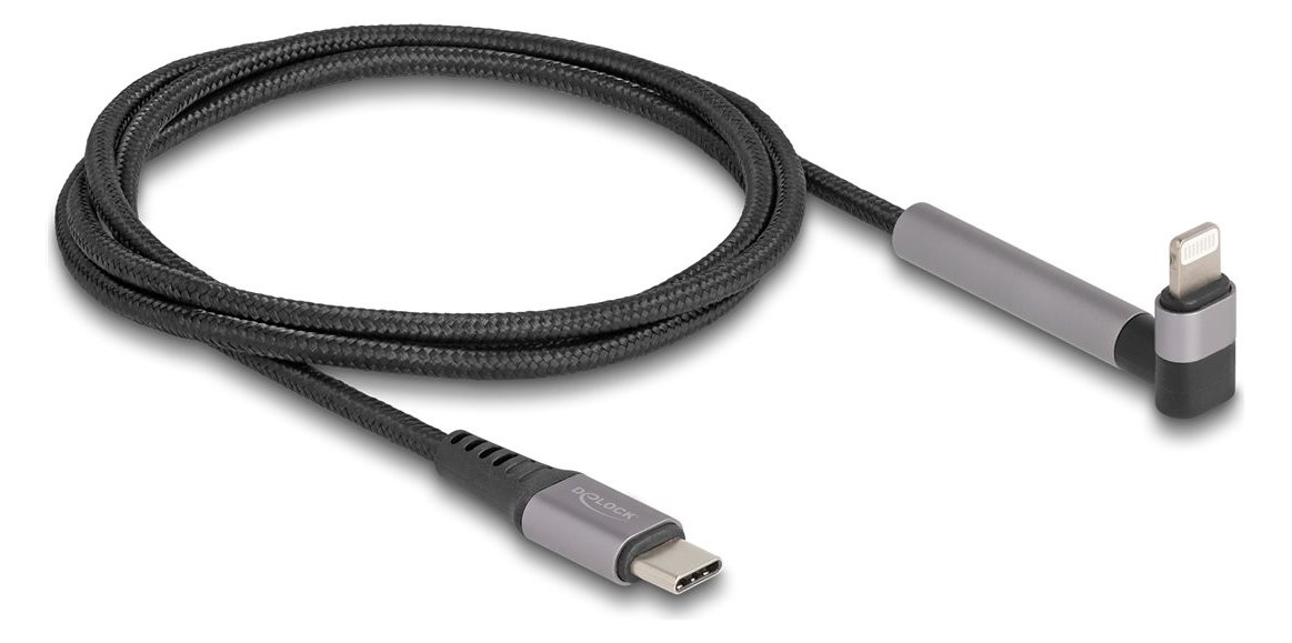 Delock Lightning-Kabel - 24 pin USB-C männlich gerade zu Lightning männlich gewinkelt von LumaTech