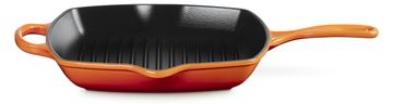 Le Creuset 20183260900422 - Quadratisch - Grillpfanne - Schwarz - Orange - Eisenguss - Keramik - Gas - Halogen von LumaTech
