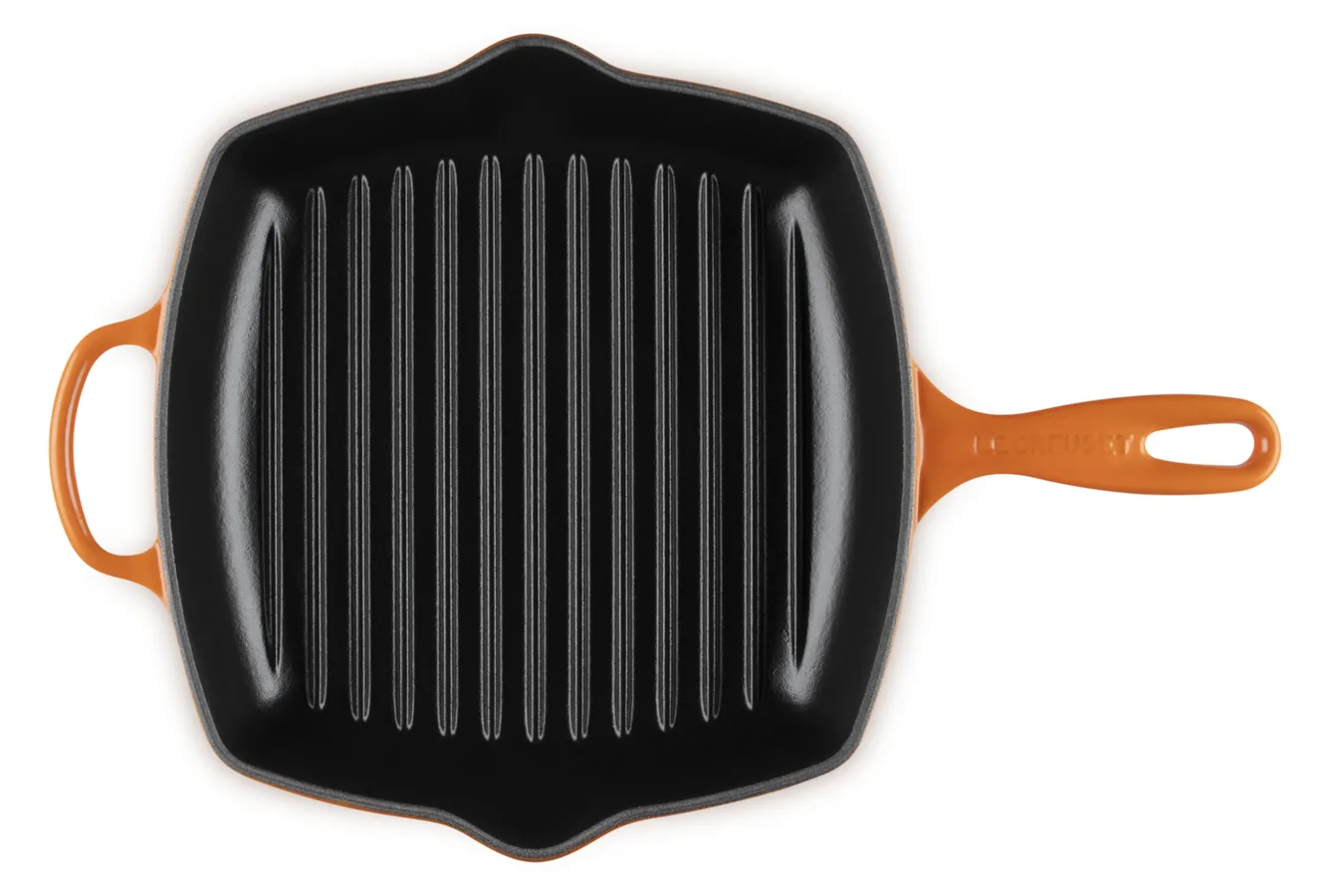 Le Creuset 20183260900422 - Quadratisch - Grillpfanne - Schwarz - Orange - Eisenguss - Keramik - Gas - Halogen, Ansicht 2