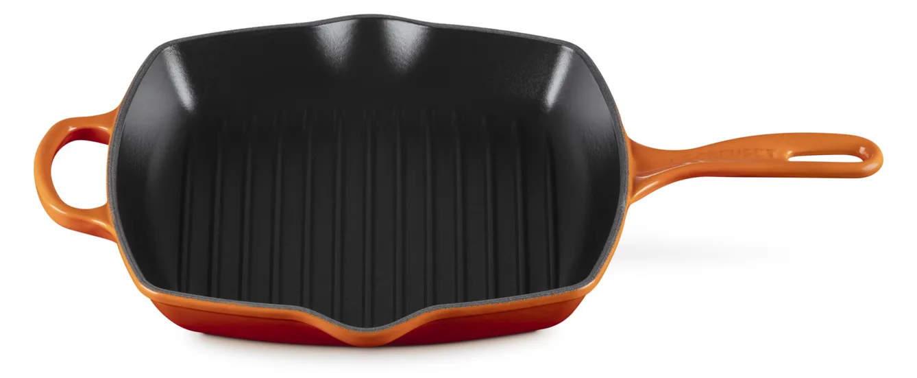 Le Creuset 20183260900422 - Quadratisch - Grillpfanne - Schwarz - Orange - Eisenguss - Keramik - Gas - Halogen, Ansicht 3