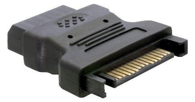 Delock Netzteil - SATA-Stromstecker (M) zu interne Stromversorgung, 4-polig (M)