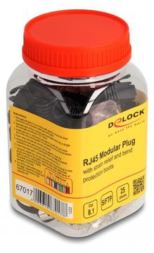 Delock Netzwerkanschluss - RJ-45 (M) - S/FTP - CAT 8.1 - ohne Haken (Packung mit 25) von LumaTech