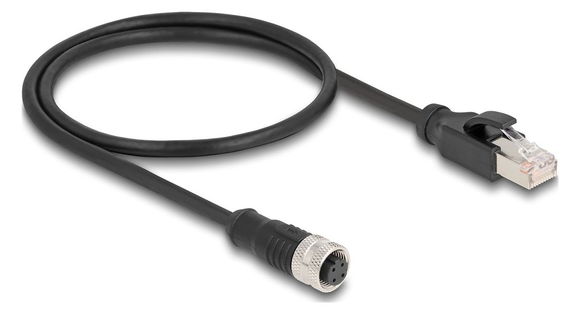 Delock Netzwerkkabel - M12 (4-polig) (W) zu RJ-45 (M)