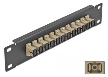 Delock Patch Panel - SC MM X 12 - Schwarz - 1U - 25.4 cm (10) von LumaTech