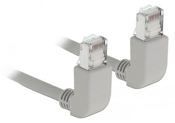 Delock Patch-Kabel - RJ-45 (M) nach oben gewinkelt zu RJ-45 (M) - Cat 6a von LumaTech