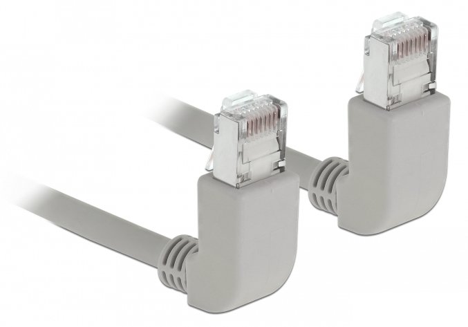 Delock Patch-Kabel - RJ-45 (M) nach oben gewinkelt zu RJ-45 (M) - Cat 6a