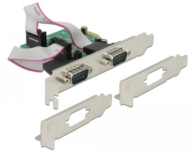 Delock PCI Express Card > 2 x Serial RS-232 High Speed 921K with Voltage supply