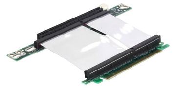 Delock Riser card PCI Express x16 with flexible cable left insertion von LumaTech