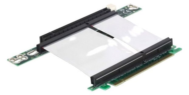 Delock Riser card PCI Express x16 with flexible cable left insertion