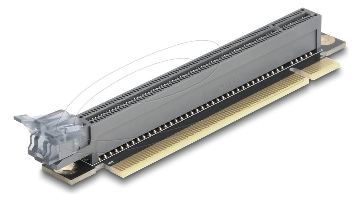 Delock Riser Karte PCI Express 3.0 x16 Stecker zu Slot 90° rechts gewinkelt - Höhe 19 mm