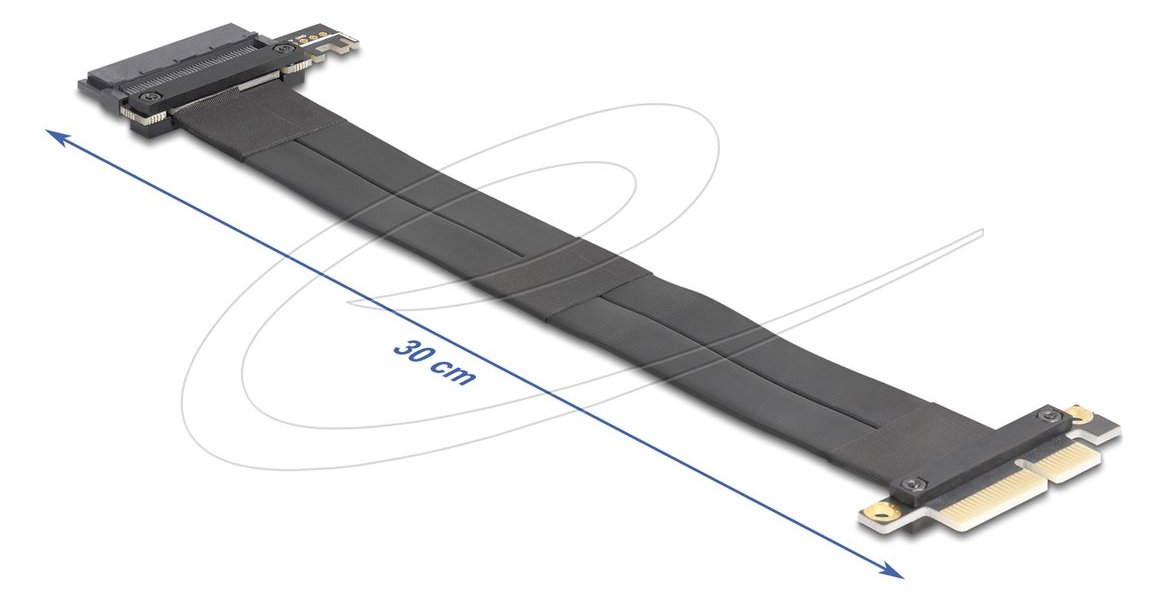 Delock Riser Karte PCI Express 3.0 x4Stecker zu U.2 SFF-8639 SSD Slot mit Kabel 30 cm