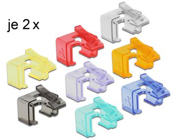 Delock RJ45 Repair Clip Starter Set - Netzwerkanschluss Reparatur-Clip - diverse Farben (Packung mit 16) von LumaTech