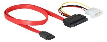 Delock SATA All-in-One cable - SATA-Kabel - Serial ATA 150/300 - interne Stromversorgung, 4-polig, SATA zu SATA Combo(W) von LumaTech