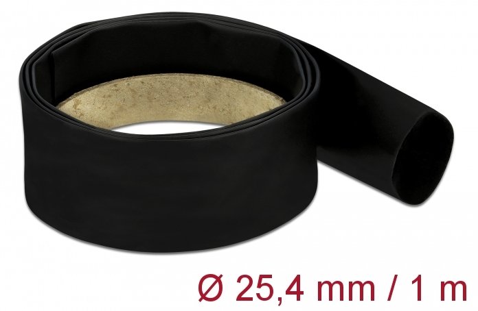 Delock Schrumpfschlauch - 1 m - Schwarz