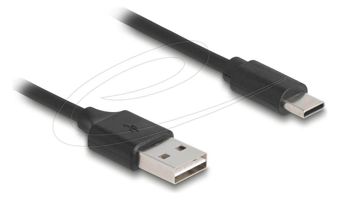 Delock Spiralkabel EASY-USB 2.0 Typ-A Stecker zu USB Type-C 0.5 m bis 0.8 - Digital/Daten