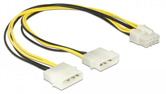 Delock Stromkabel - 8-poliges EPS12V (M) bis interne Stromversorgung, 4-polig (M)