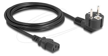 Delock Stromkabel - power CEE 7/7 gewinkelt zu power IEC 60320 C13 von LumaTech
