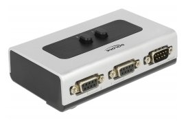 Delock Switch - 3 x seriell - Desktop, wandmontierbar