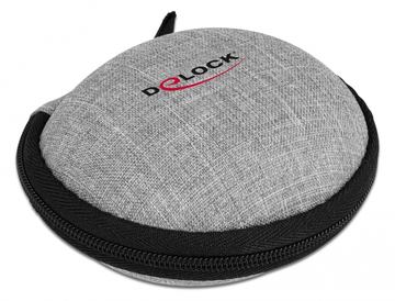 Delock Tasche für Kopfhörer - Polyester - Grau von LumaTech