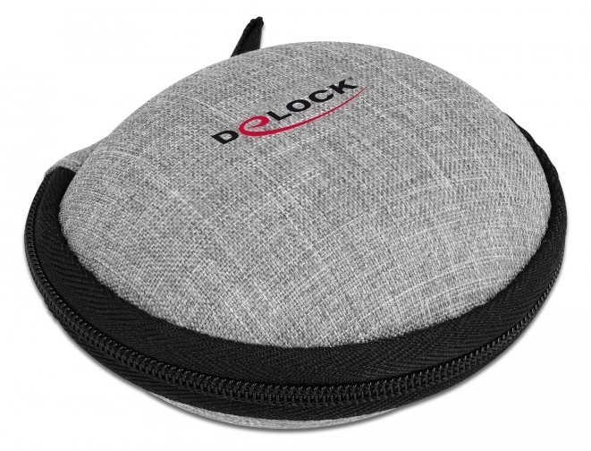 Delock Tasche für Kopfhörer - Polyester - Grau