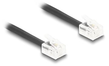 Delock Telefonkabel - RJ-11 (M) zu RJ-11 (M) - 3 m - gewickelt - Schwarz von LumaTech