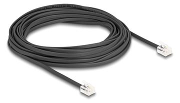Delock Telefonkabel - RJ-11 (M) zu RJ-11 (M) - 5 m - flach - Schwarz von LumaTech