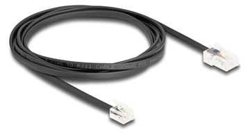Delock Telefonkabel RJ45 Stecker zu RJ11 schwarz 2 m - Netzwerk - Telefon von LumaTech