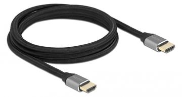 Delock Ultra High Speed - HDMI männlich zu HDMI männlich - 2 m - Dreifachisolierung - Grau - unterstützt 8K 60 Hz von LumaTech