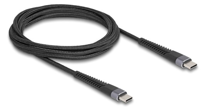 Delock USB 2.0 Kabel Type-C Stecker zu mit verlängertem Knickschutz 60 W 2 m - Kabel - Digital/Daten