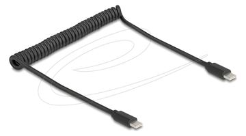 Delock USB 2.0 Type-C Spiralkabel Stecker zu 0.45 m bis 0.75 - Digital/Daten von LumaTech
