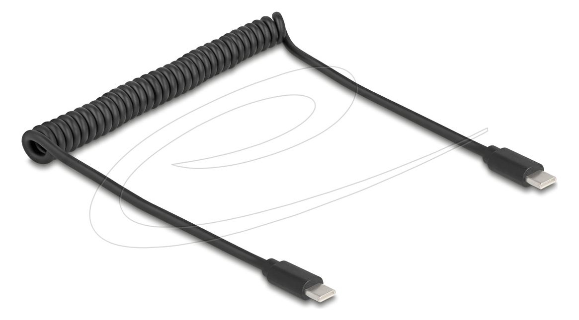 Delock USB 2.0 Type-C Spiralkabel Stecker zu 0.45 m bis 0.75 - Digital/Daten