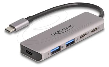 Delock USB 5 Gbps 2 Port Type-C und 2 Typ-A Hub mit von LumaTech