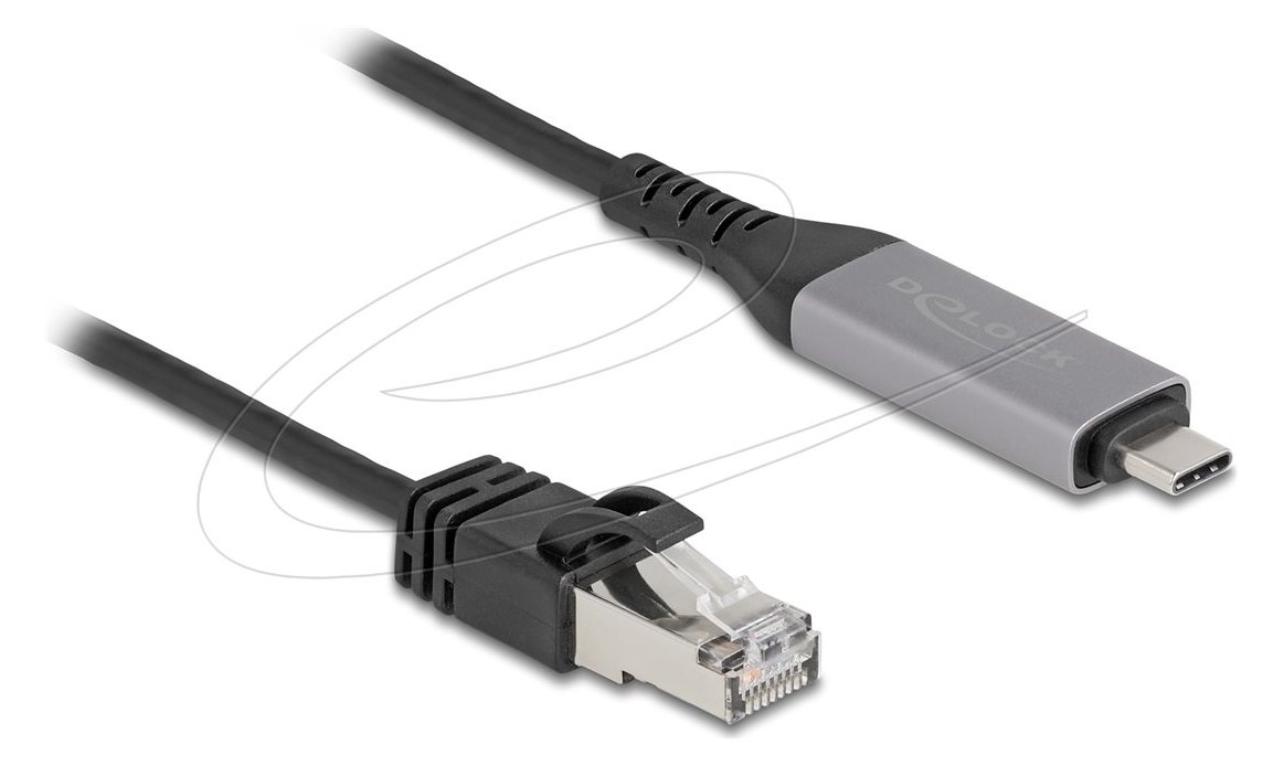 Delock USB LAN Kabel Type-C zu RJ45 Gigabit Ethernet - Kabel - Digital/Daten