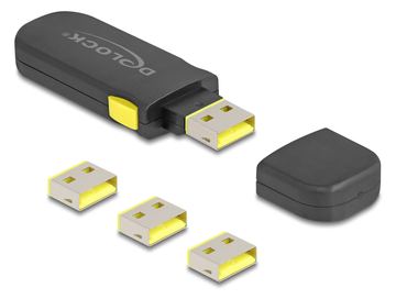 Delock USB Port Blocker Set für Typ-A Buchse 4 Stück+ Verschlusswerkzeug - Kabel-/Adapterset von LumaTech