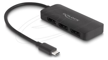 Delock USB Type-C Splitter DP Alt Mode zu 3 x DisplayPort MST 4K 60 Hz - Digital/Daten von LumaTech
