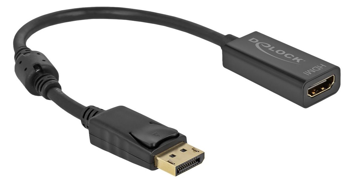 Delock Videoadapter - DisplayPort männlich eingerastet zu HDMI weiblich