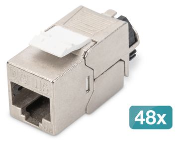 DIGITUS CAT 6A Keystone Jack shielded 48 pcs. tool free connection von LumaTech