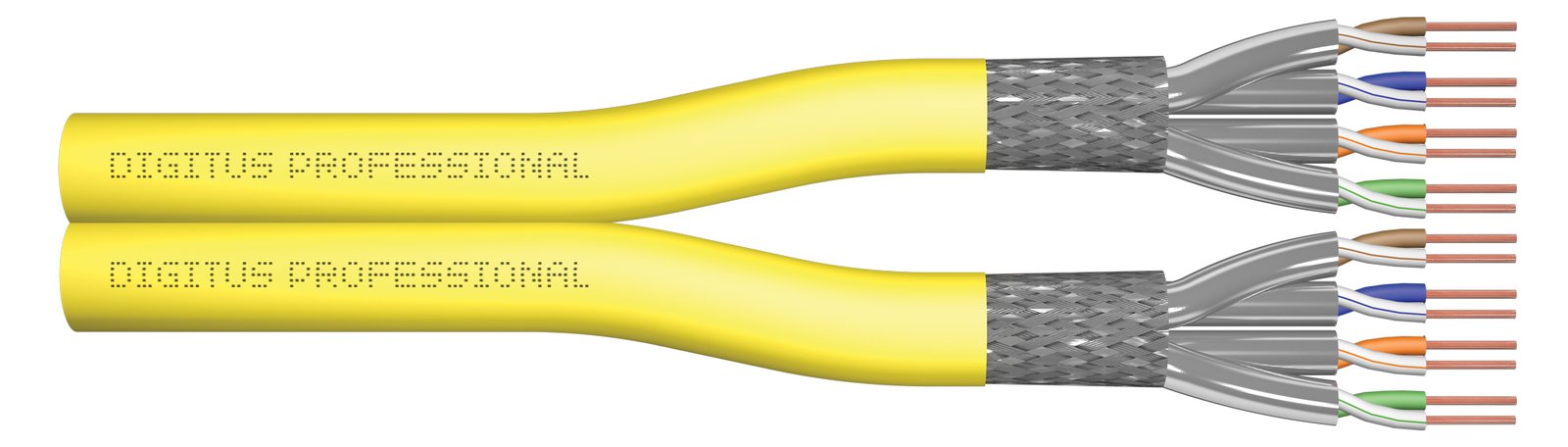 DIGITUS Cat.7A S/FTP, Verlegekabel, 100 m, Duplex, Dca-s1a d1 a1