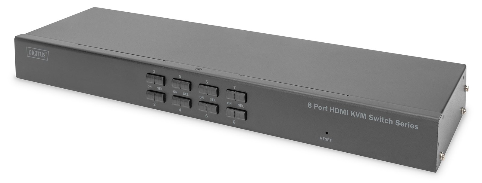 DIGITUS Desktop 8 Port HDMI KVM Switch Single View