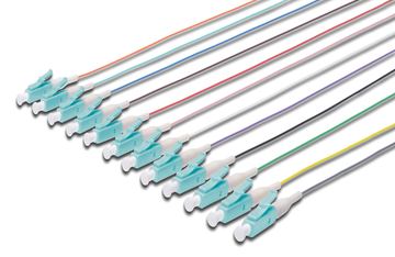 DIGITUS durchgefärbte LC simplex OM3 Pigtails von LumaTech