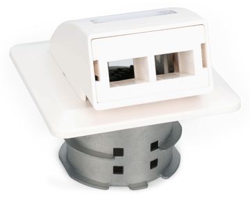 DIGITUS FTTH Glasfaser Unterputz-Wandanschlussdose, für SC/LC-Adapter von LumaTech