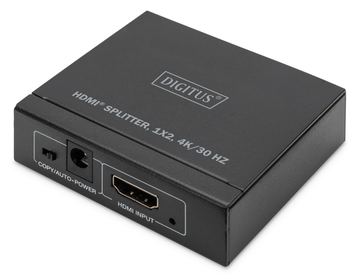 DIGITUS HDMI Splitter - 1x2 - 4K / 30 Hz - HDMI - 2x HDMI - 1.4b - 3840 x 2160 Pixel - Schwarz - Metall von LumaTech