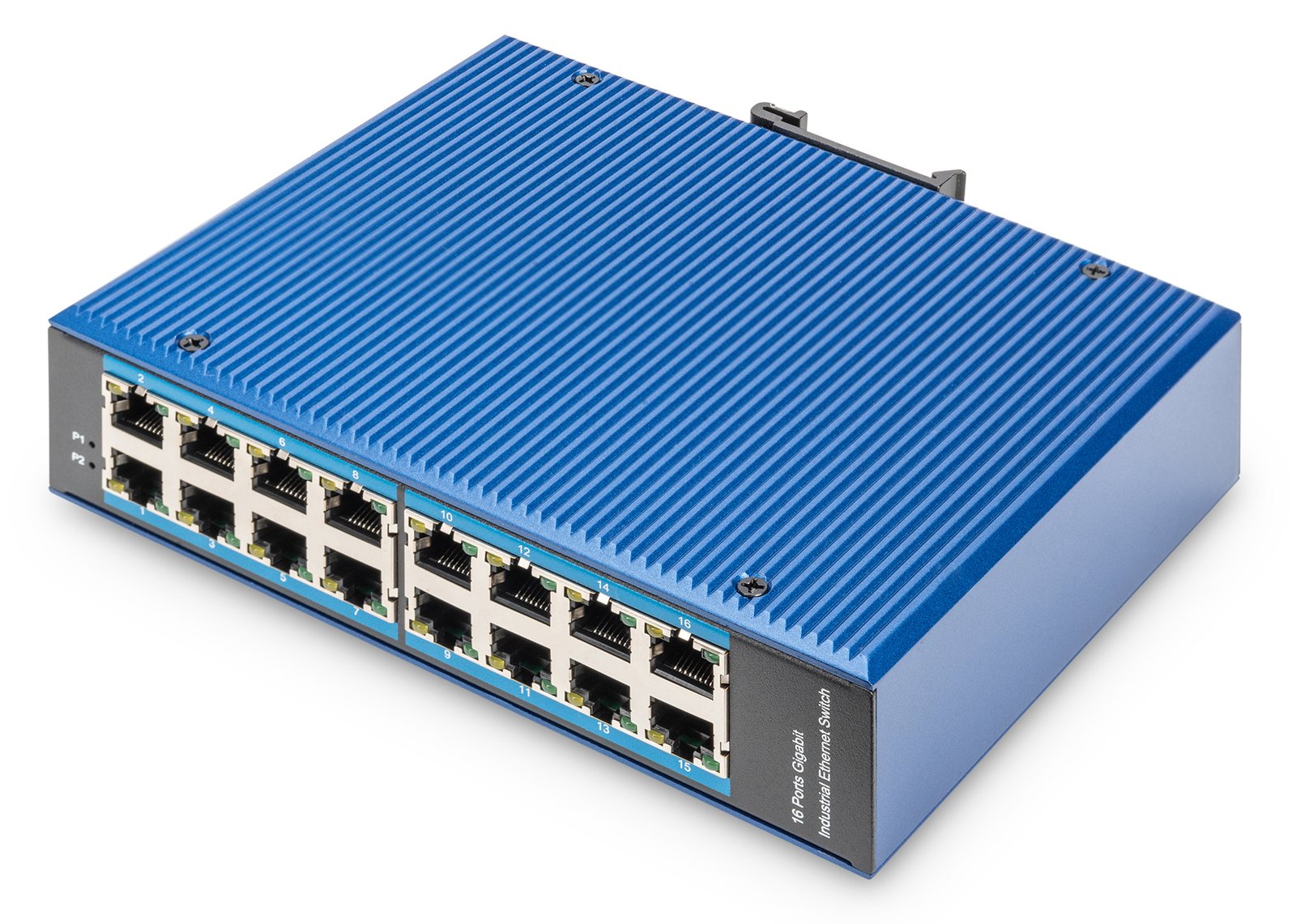 DIGITUS Industrial 16-Port Gigabit Switch, Unmanaged