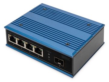 DIGITUS Industrial Ethernet Switch 4-Port 10/100Base-TX DC 48-57V - Switch - 0,1 Gbps von LumaTech