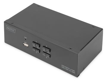 DIGITUS KVM-Switch - 4-Port - Dual-Display - 4K - HDMI® - 3840 x 2160 Pixel - 4K Ultra HD - Schwarz von LumaTech