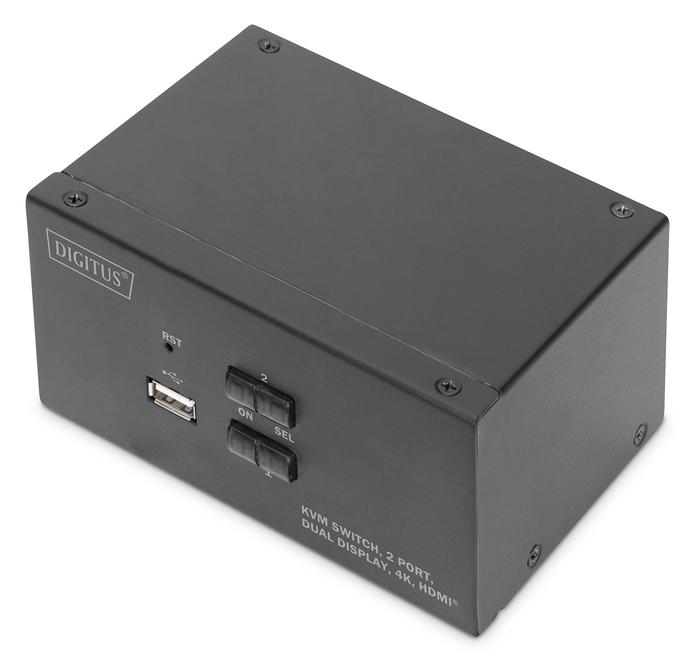 DIGITUS KVM-Switch, 2-Port, Dual-Display, 4K, HDMI®