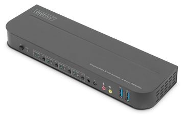 DIGITUS KVM-Switch, 4-Port, 4K60Hz, 4 x DP in, 1 x DP/HDMI out von LumaTech