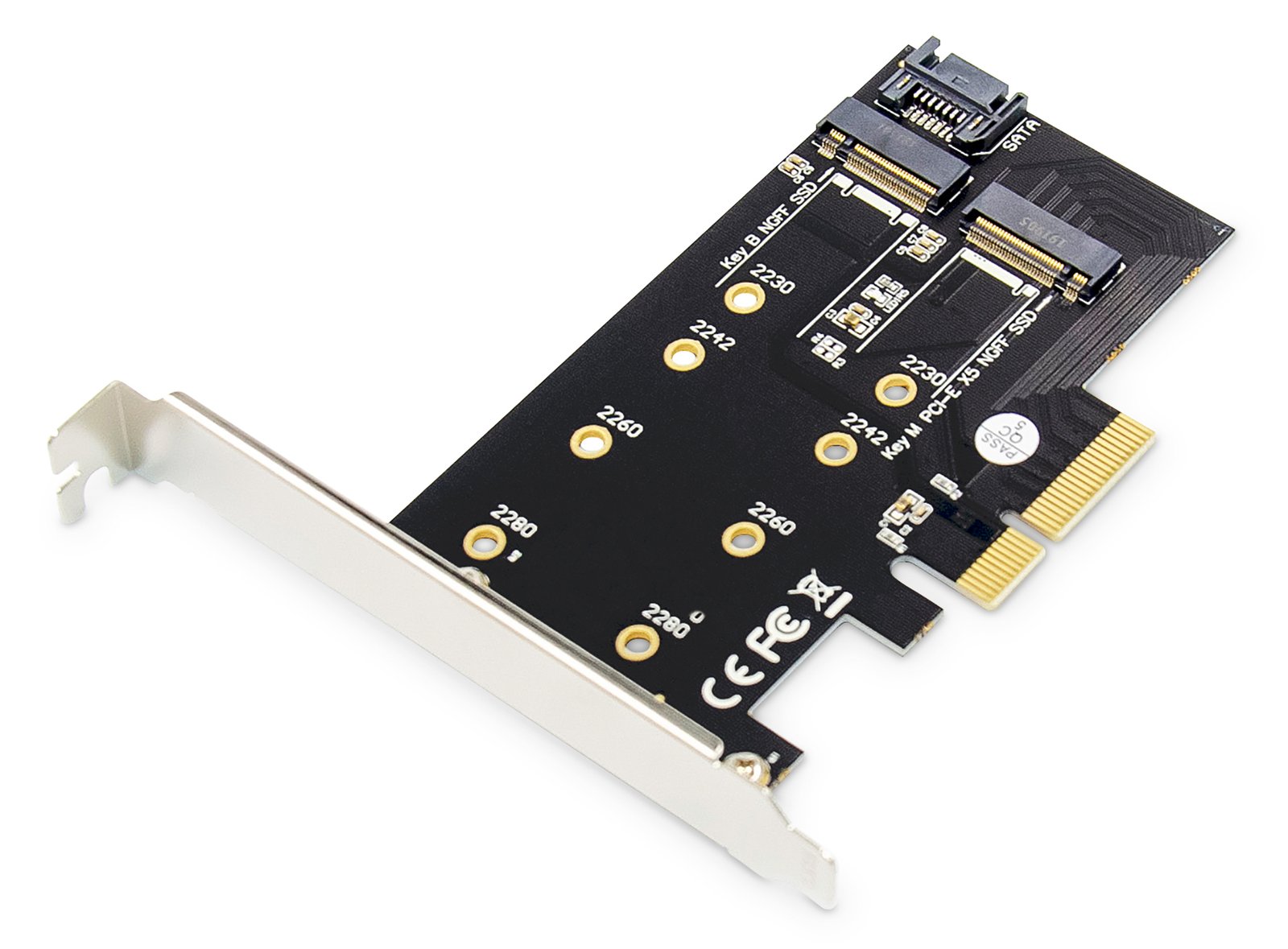 DIGITUS M.2 NGFF / NVMe SSD PCI Express 3.0 (x4) Add-On Karte