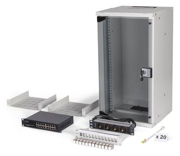 DIGITUS Netzwerk-Set SOHO Pro, 254 mm (10) - 12HE, 315 x 300 mm (B x T) von LumaTech